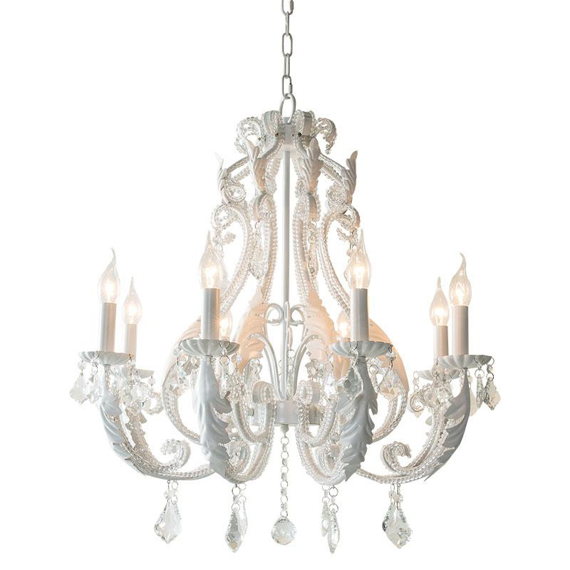 wood beaded chandelier